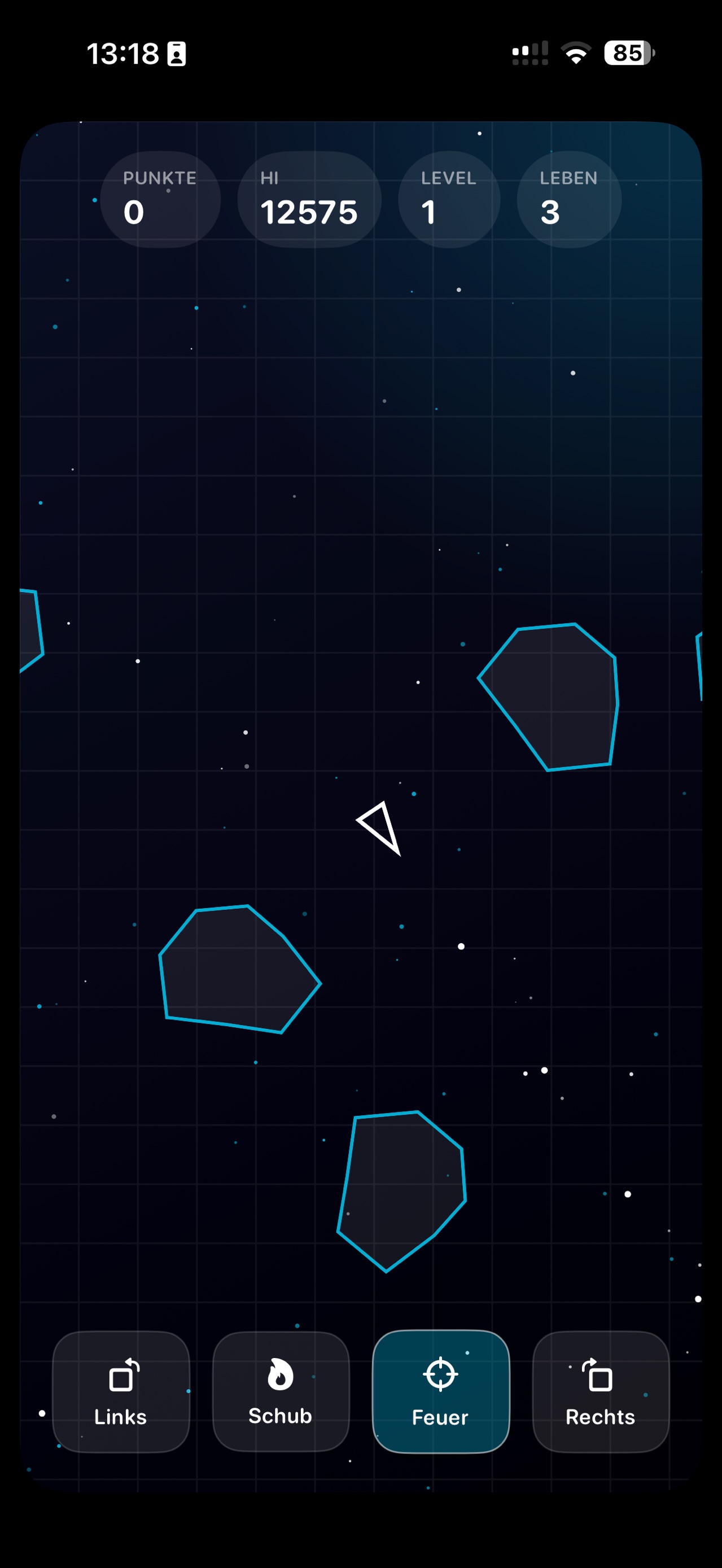 Weltraumgefecht mit Asteroiden